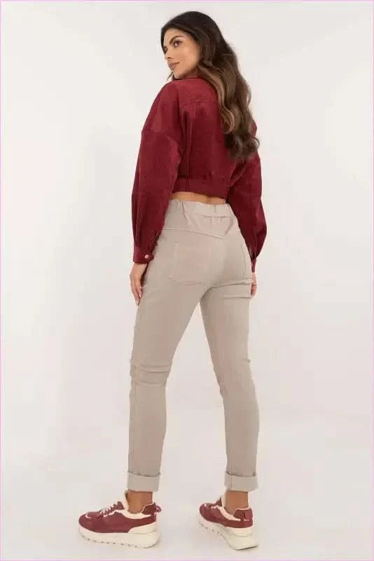 Glossy Everyday Pants Unique Women's Fashion Style