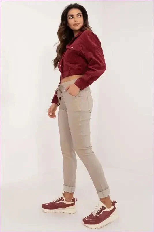 Glossy Everyday Pants Unique Women's Fashion Style