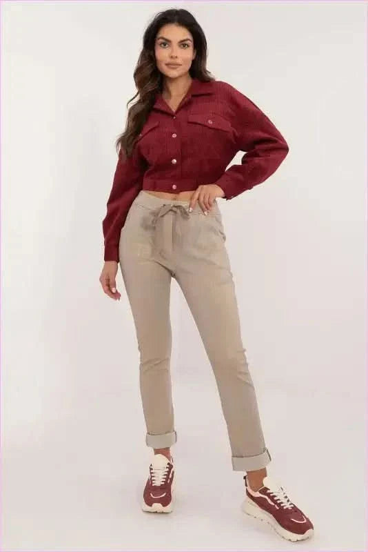 Glossy Everyday Pants Unique Women's Fashion Style
