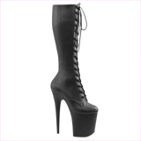 Glossy Red Platform Heel Ladies Boots with Lace-up Front