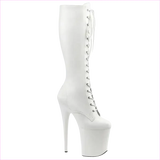 Glossy Red Platform Heel Ladies Boots with Lace-up Front