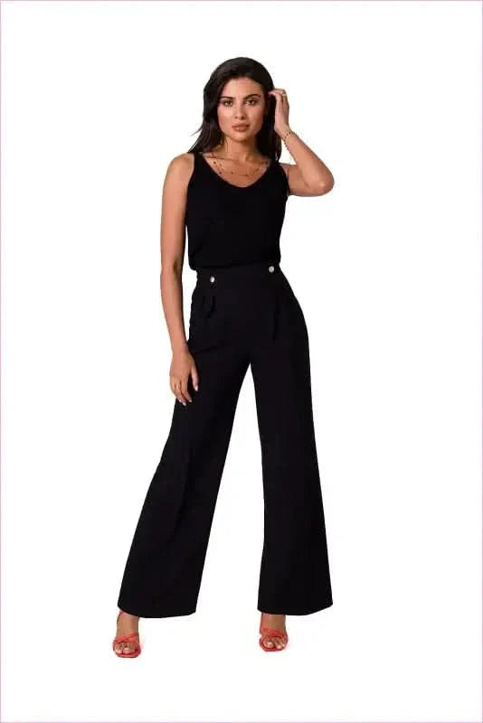 Gold Button Unique Style Pants