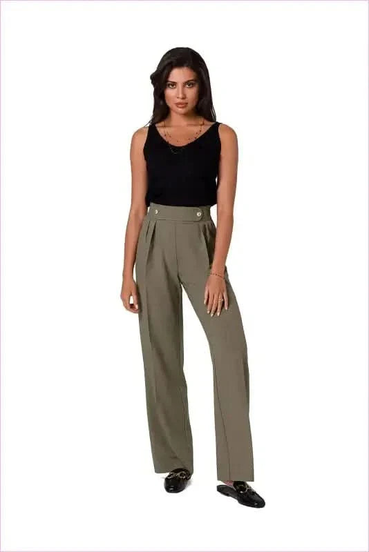 Gold Button Unique Style Pants