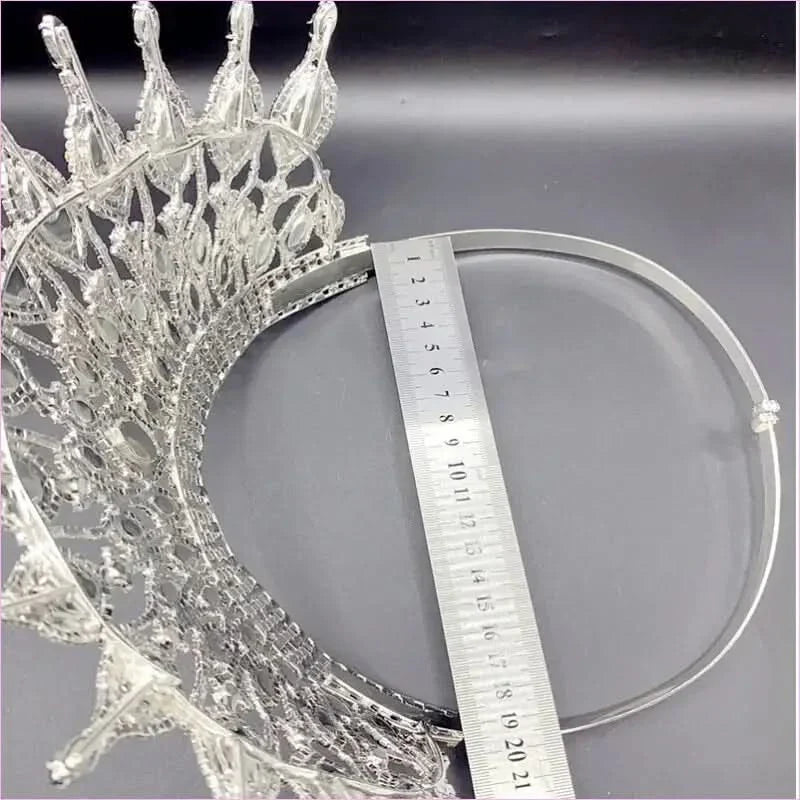 Gothic Tiara Black with Rhinestones for a Bold Bridal Look