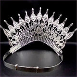 Gothic Tiara Black with Rhinestones for a Bold Bridal Look