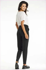 Gray Cigarette Pants Elegant Fashion Style