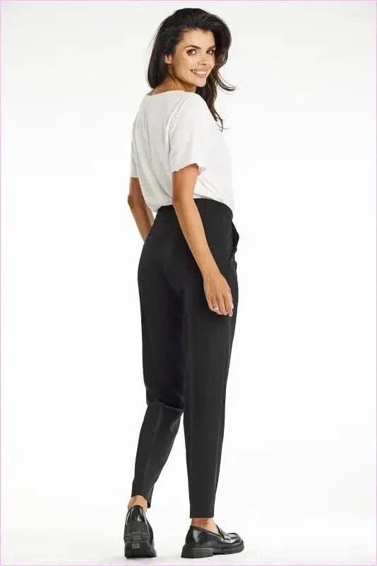 Gray Cigarette Pants Elegant Fashion Style