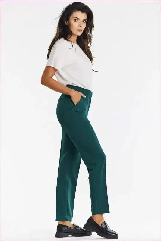 Gray Cigarette Pants Elegant Fashion Style