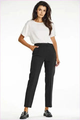 Gray Cigarette Pants Elegant Fashion Style