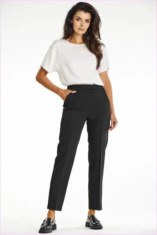 Gray Cigarette Pants Elegant Fashion Style