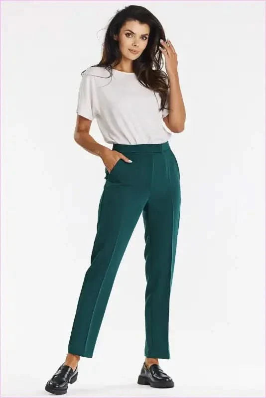 Gray Cigarette Pants Elegant Fashion Style