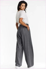 Gray Wide-leg Pants Fashion Style