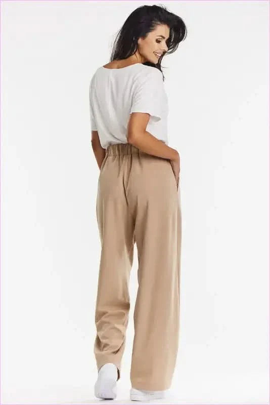 Gray Wide-leg Pants Fashion Style