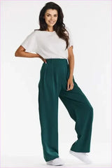 Gray Wide-leg Pants Fashion Style