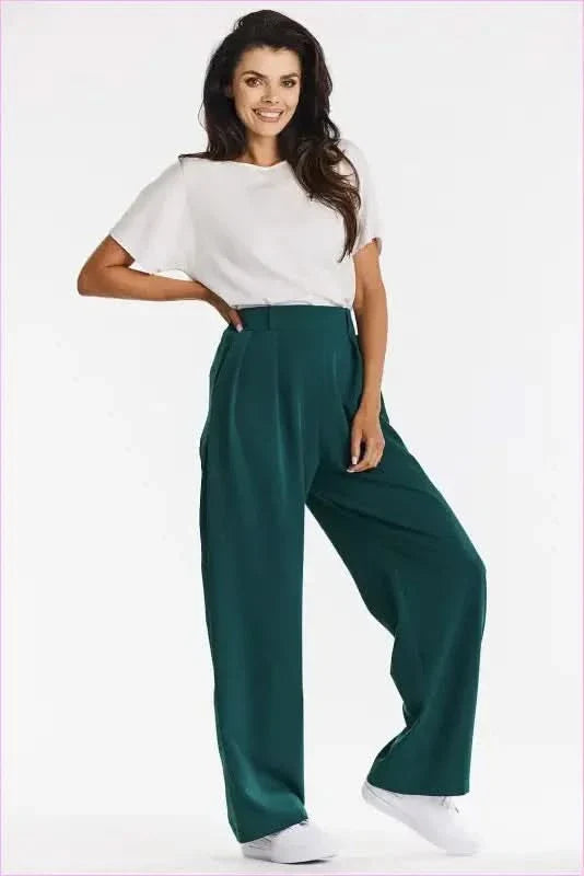 Gray Wide-leg Pants Fashion Style