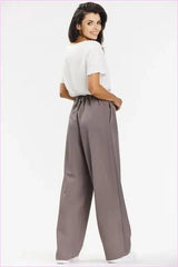 Gray Wide-leg Pants Fashion Style