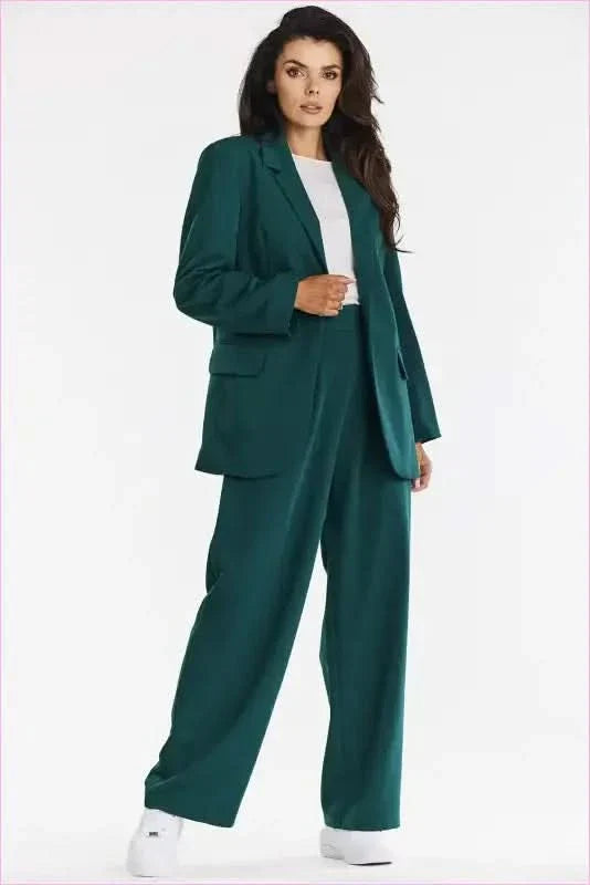 Gray Wide-leg Pants Fashion Style