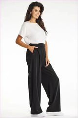 Gray Wide-leg Pants Fashion Style