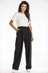 Gray Wide-leg Pants Fashion Style