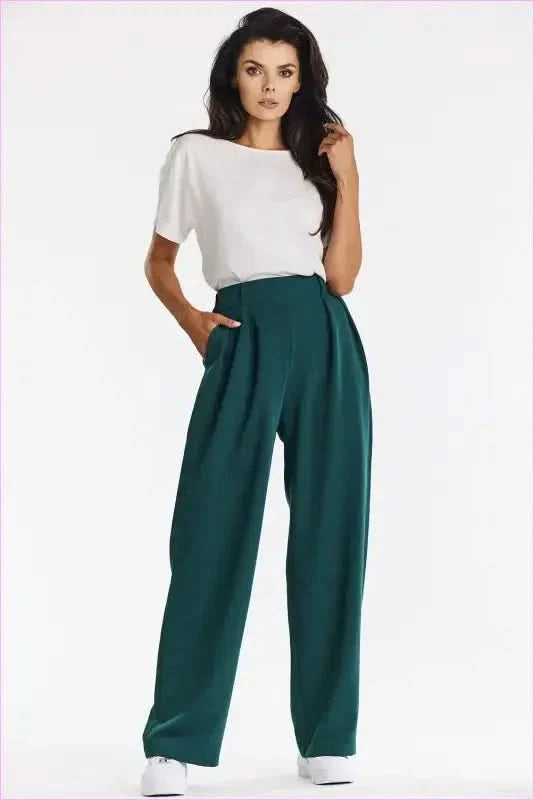 Gray Wide-leg Pants Fashion Style
