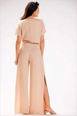 Grecian Style Viscose Pants Unique Polish Fashion