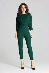 Grey Kimono Sleeve Jumpsuit Unique Style Fashion