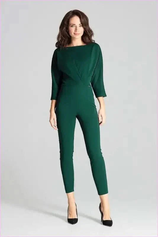 Grey Kimono Sleeve Jumpsuit Unique Style Fashion