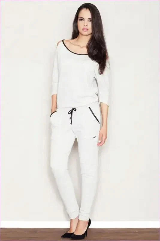 Grey Overalls Unique Fashion Style