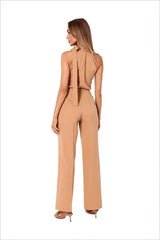 Halter Neck Pantsuit Unique Fashion Style