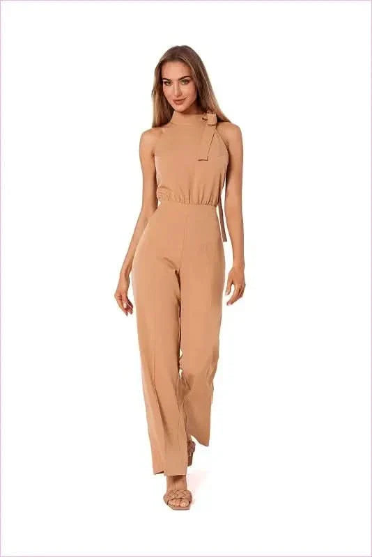Halter Neck Pantsuit Unique Fashion Style