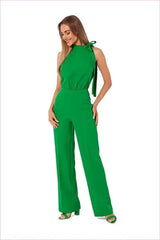 Halter Neck Pantsuit Unique Fashion Style