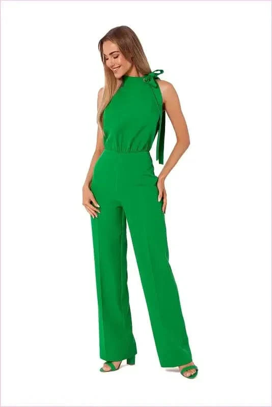 Halter Neck Pantsuit Unique Fashion Style