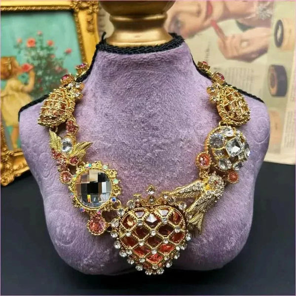 Heavy Bling Statement Luxury Drag Queen Necklace for Fashion Lovers