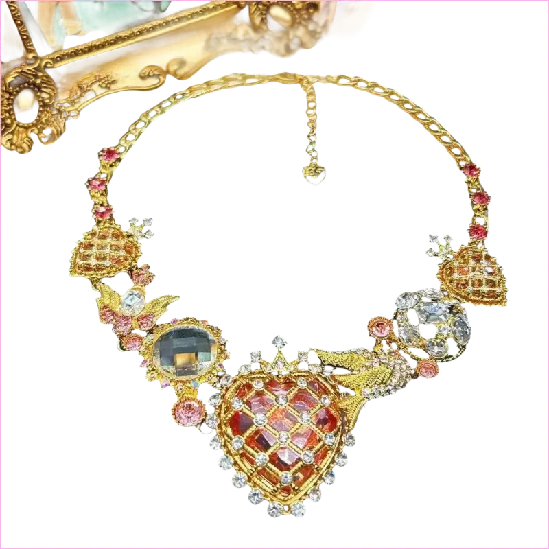 Heavy Bling Statement Luxury Drag Queen Necklace for Fashion Lovers