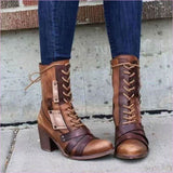 Heel Pointed Toe Steampunk Calf Length Boots for a Bold Look
