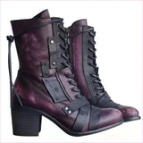 Heel Pointed Toe Steampunk Calf Length Boots for a Bold Look