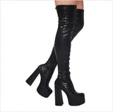 High Platform Heel Over-the-knee Boots for a Bold Style