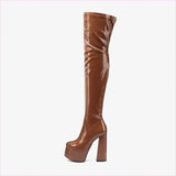 High Platform Heel Over-the-knee Boots for a Bold Style