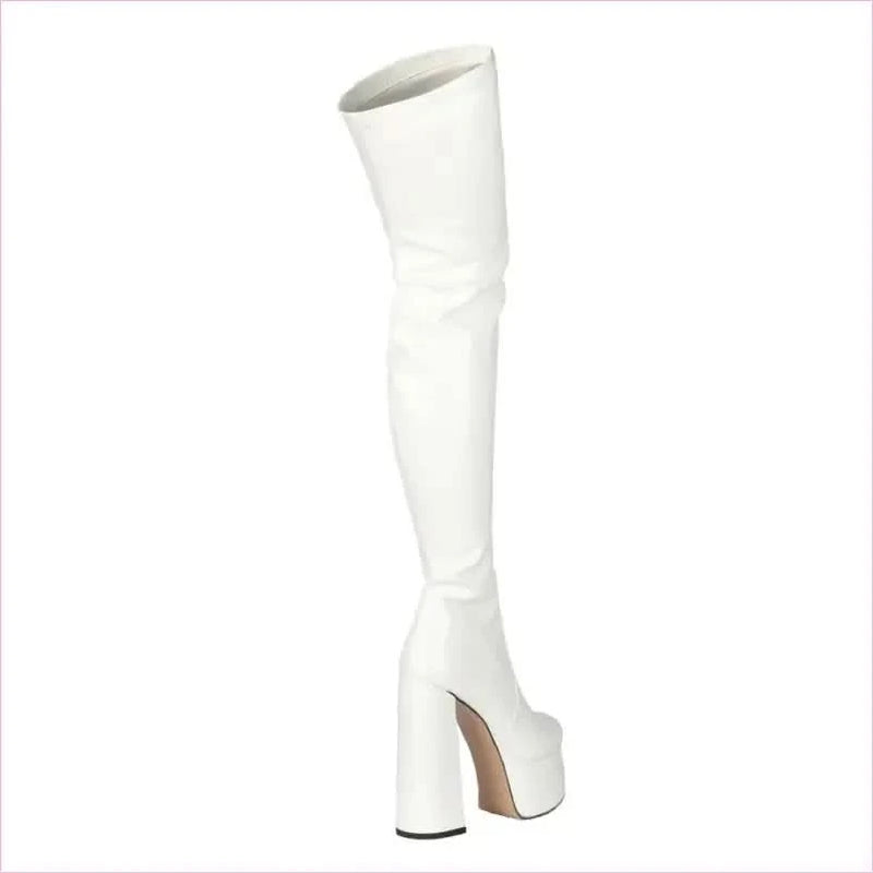 High Platform Heel Over-the-knee Boots for a Bold Style