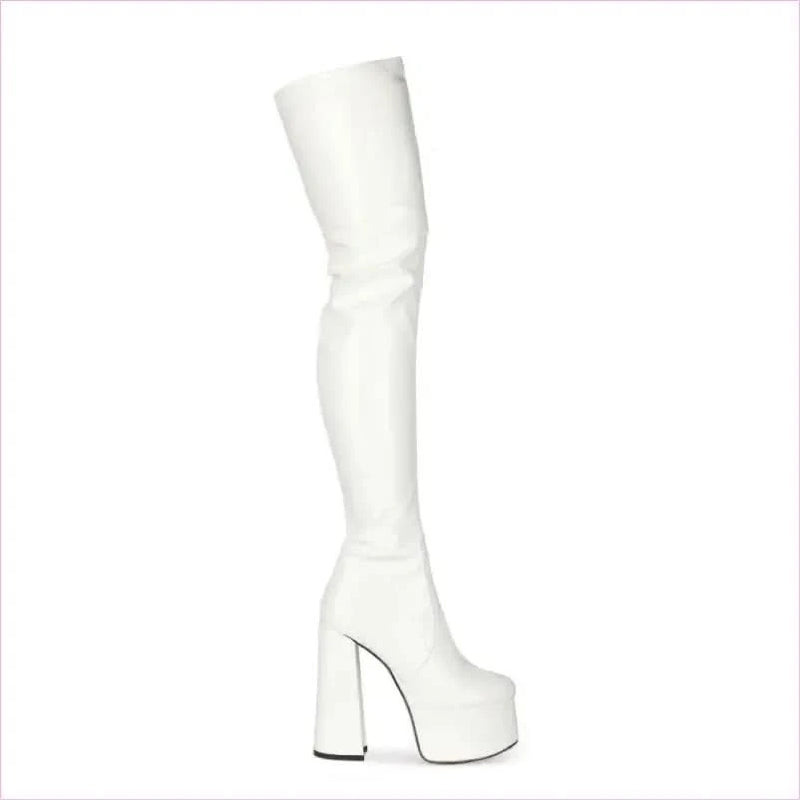 High Platform Heel Over-the-knee Boots for a Bold Style