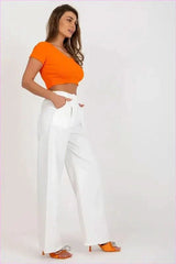 High Rise Fashion Pants Unique Style Trousers Elevated Waist Pants