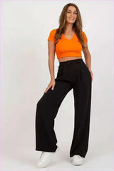 High Rise Fashion Pants Unique Style Trousers Elevated Waist Pants