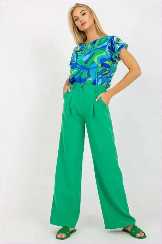High Rise Fashion Pants Unique Style Trousers Elevated Waist Pants
