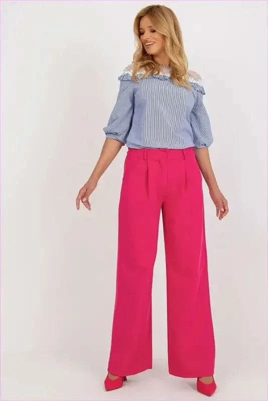 High Rise Fashion Pants Unique Style Trousers Elevated Waist Pants