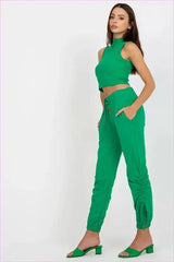 High Rise Tie Waist Sweatpants Unique Style