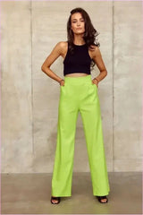 High Rise Wide Leg Fashion Pants