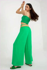 High Rise Wide Leg Pants Unique Fashion Style