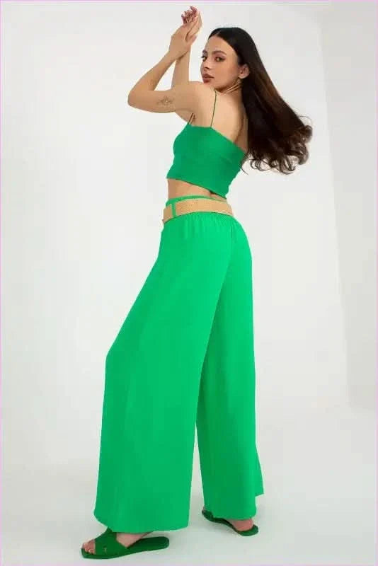 High Rise Wide Leg Pants Unique Fashion Style