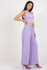 High Rise Wide Leg Pants Unique Fashion Style