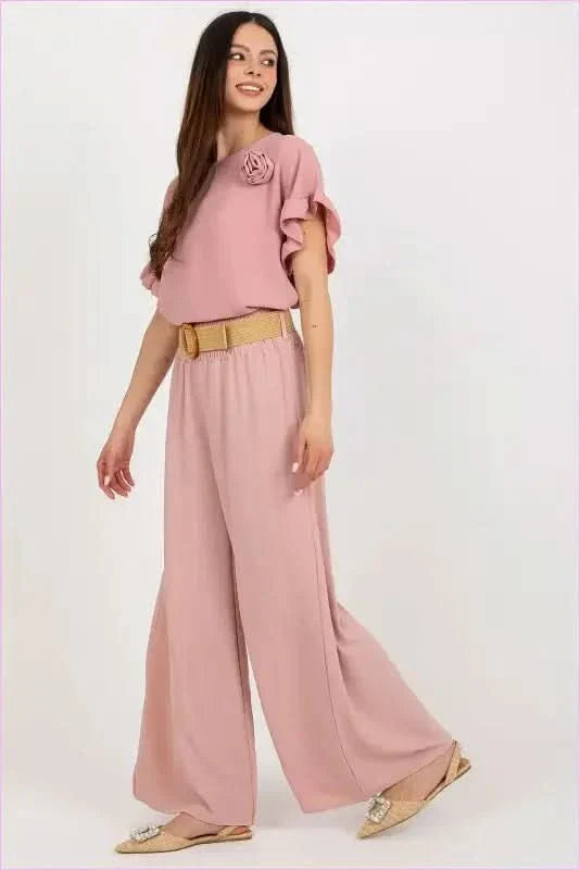 High Rise Wide Leg Pants Unique Fashion Style